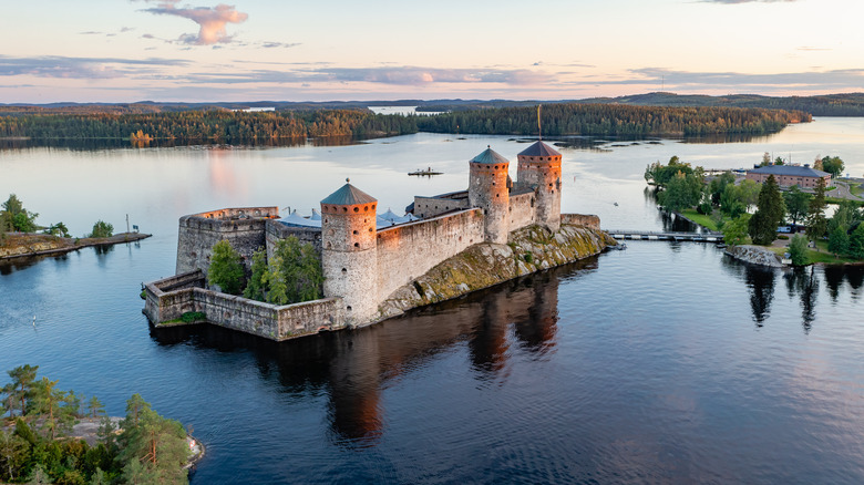 Olavinlinna Castle, a medieval fortification in Savonlinna, Finland