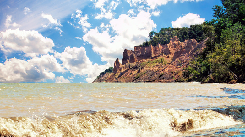 The Chimney Bluff State Park waterfront