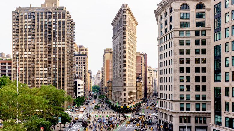 Flatiron Building against Manhattan skyline