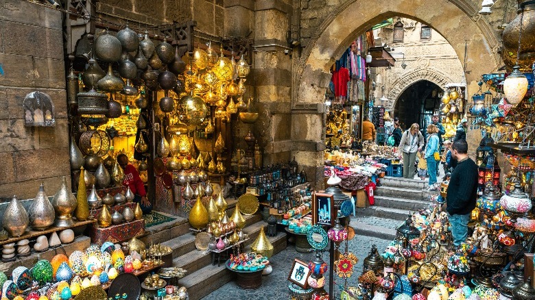 lamp stall in cairo souk