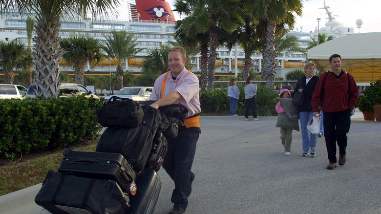 Luggage assistance at Disney Cruise Line terminal