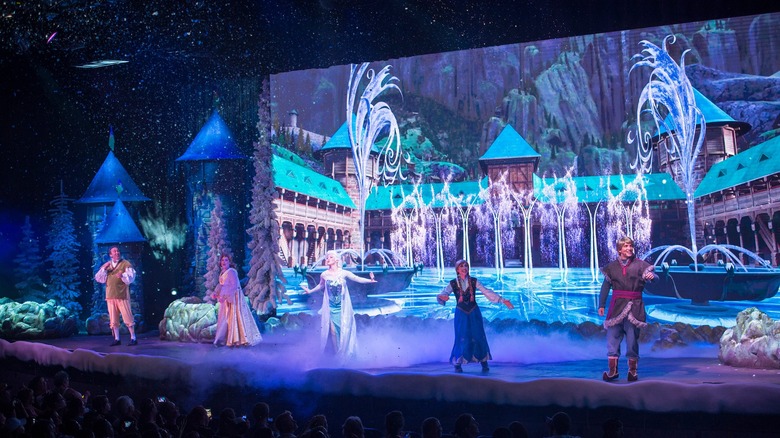 Frozen characters on stage