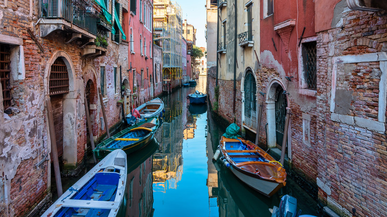 narrow Venice canal