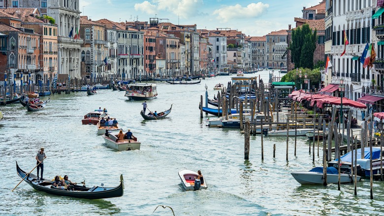 Busy Grand Canal in Venice