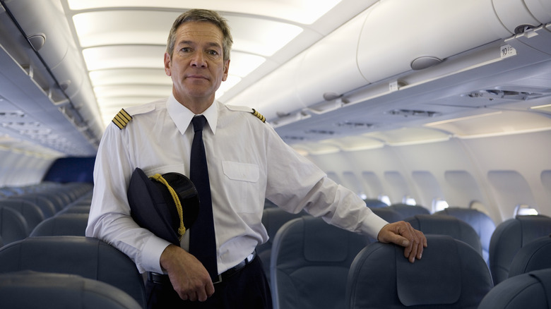 Pilot aboard empty airplane