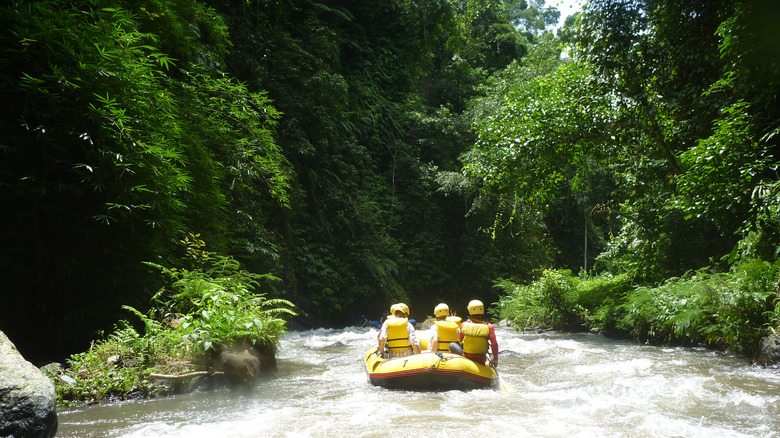 White water rafting on Bali river