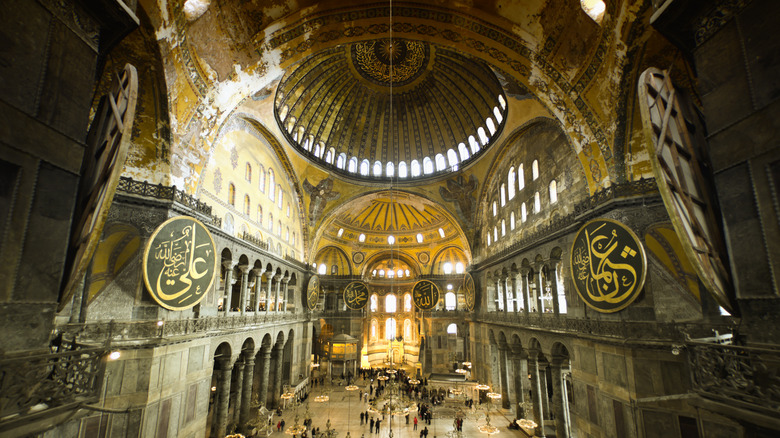 Interior shot of Hagia Sophia