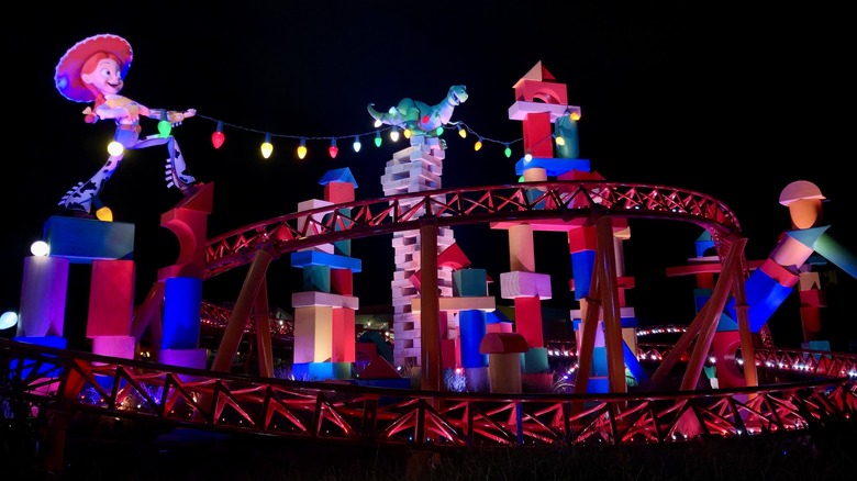 Toy Story Land track night