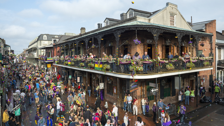 New Orleans during Mardi Gras