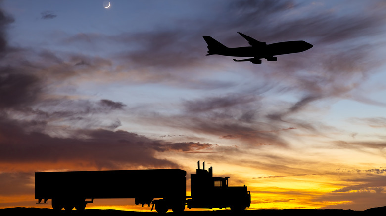 truck and plane