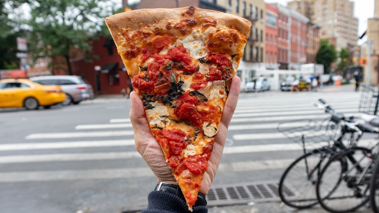 Slice of pizza in NYC