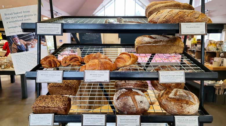 fresh bread at motorway services