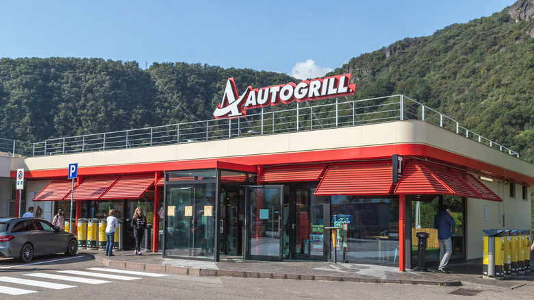 Autogrill service station on highway