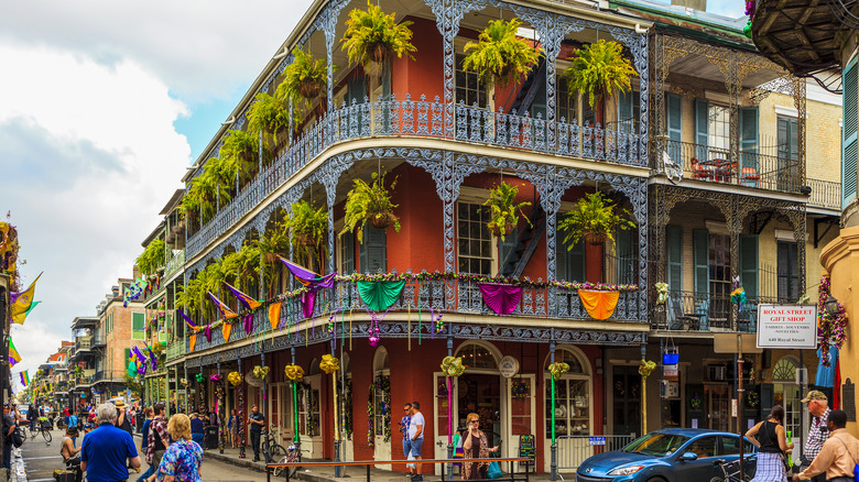 Colorful downtown New Orleans