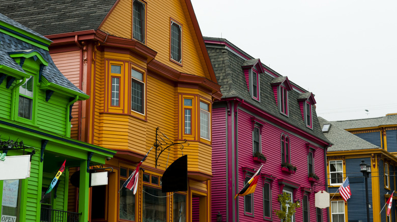 colorful historic houses in lunenburg canada