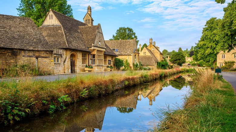 Lower Slaughter village Cotswolds UK