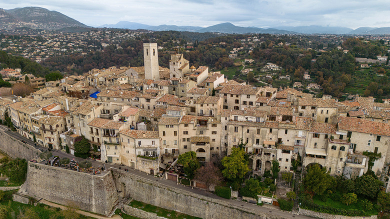 An aerial view of St.-Paul-de-Vence's skyline