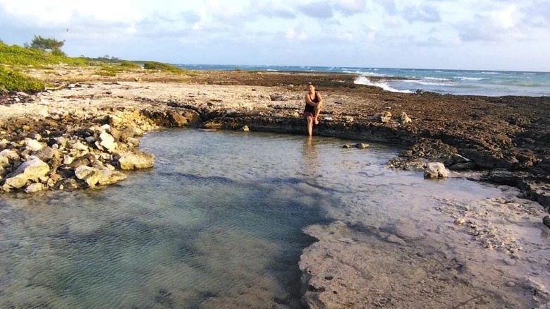 Water hole at Playa Caletones