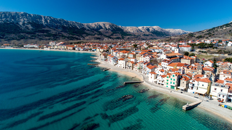 Croatian coastline from above