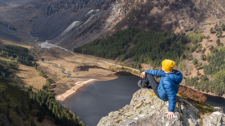 Hiker in Wicklow Mountain National Park