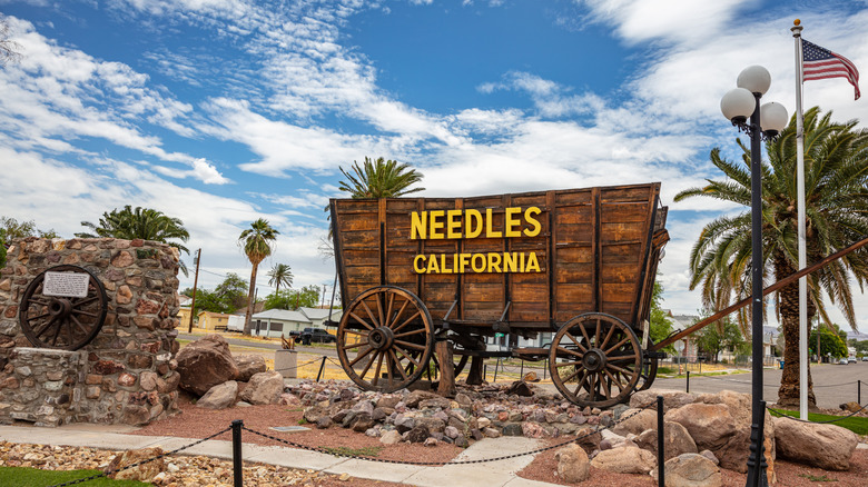 Needles, California, wagon sign