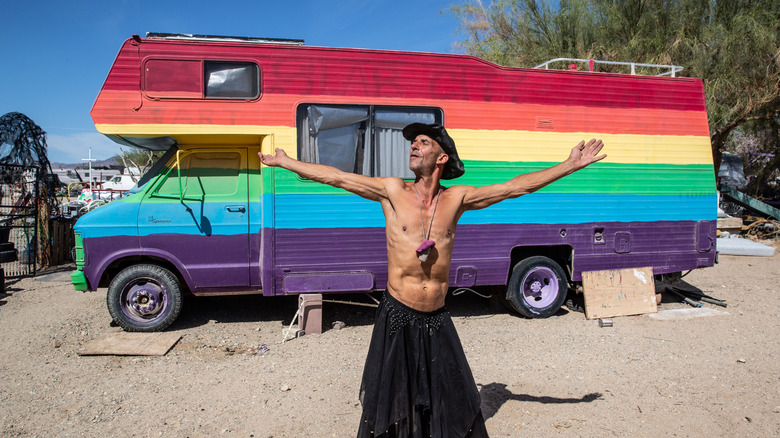 Slab City, California, camper van