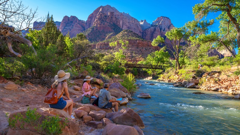 Zion Virgin River relax serene swimming hole