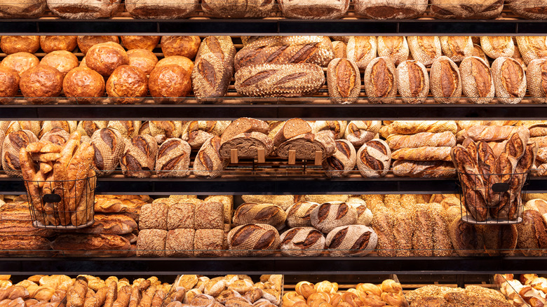 German bakery with bread