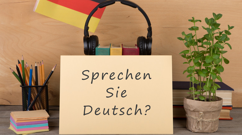 Sign asking sprechen sie Deutsch