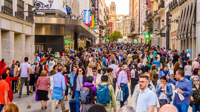 Busy street in Madrid