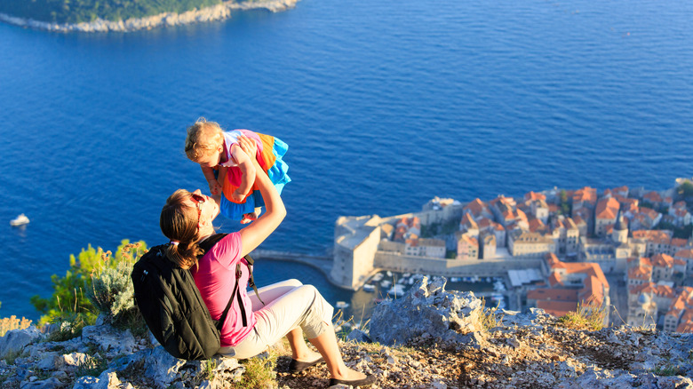 Mother and baby near Dubrovnik