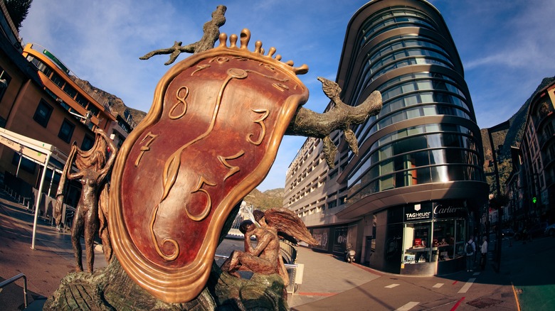 Salvador Dali's "La Nobless du temps" sculpture in Andorra la Vella