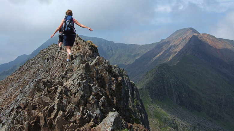 Hikers at Crib Goch 