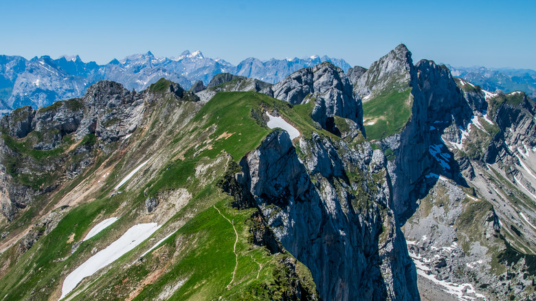 Hiking trail in Austrian Alps 