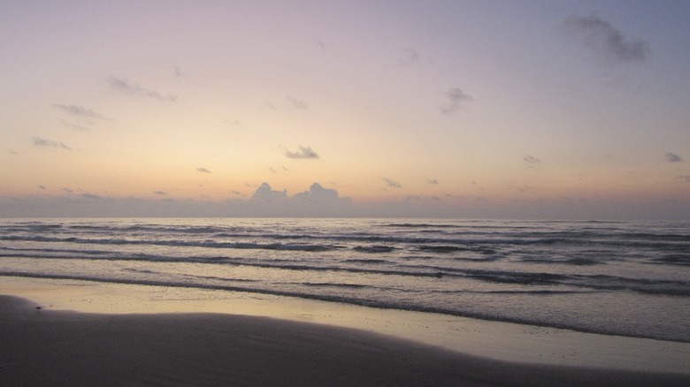 Gulf coast beach at dusk