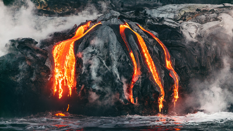 A volcano in Hawaii