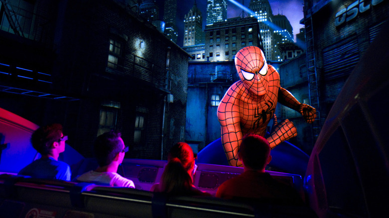 Guests riding Amazing Adventures of Spider-Man