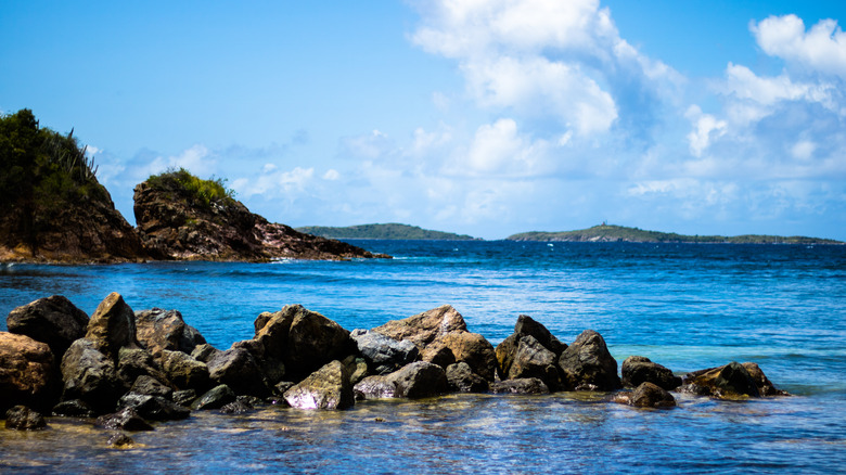 Expansive view of the Caribbean Sea