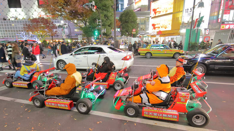 go-karts on Tokyo street