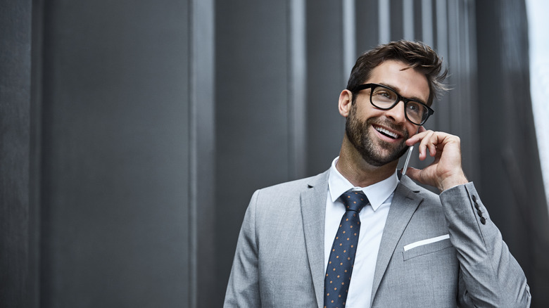 man talking on phone