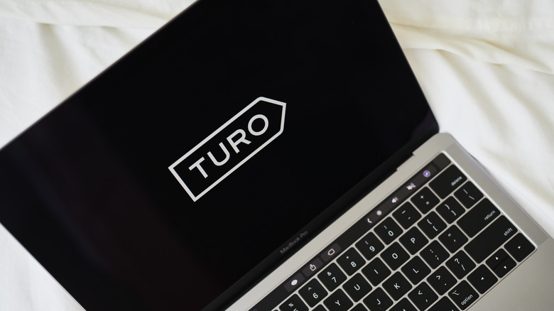 Turo logo on laptop computer 