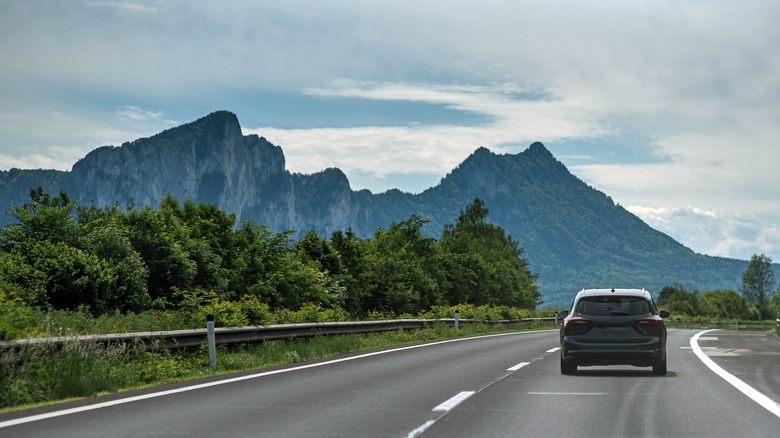 Car driving on the autobahn