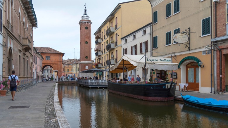 Town of Chioggia, Italy, on the Po River delta