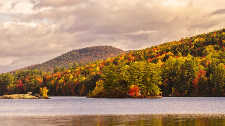 Bethel, Maine, fall colors and lake