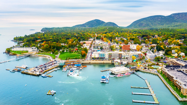 Bar Harbor, Maine, aerial view