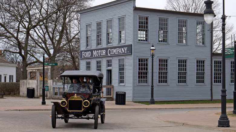 Model T outside Ford Motor Company