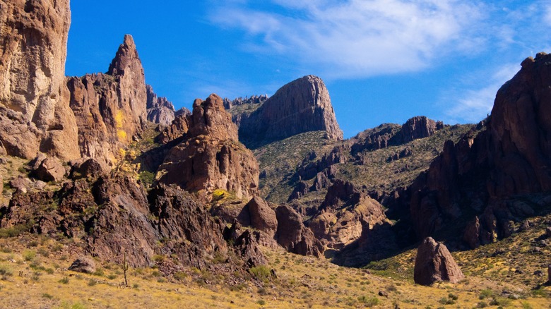 Superstition Mountains near Goldfield Arizona