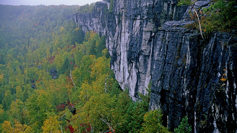 Autumnal cliffs on Monitoulin Island