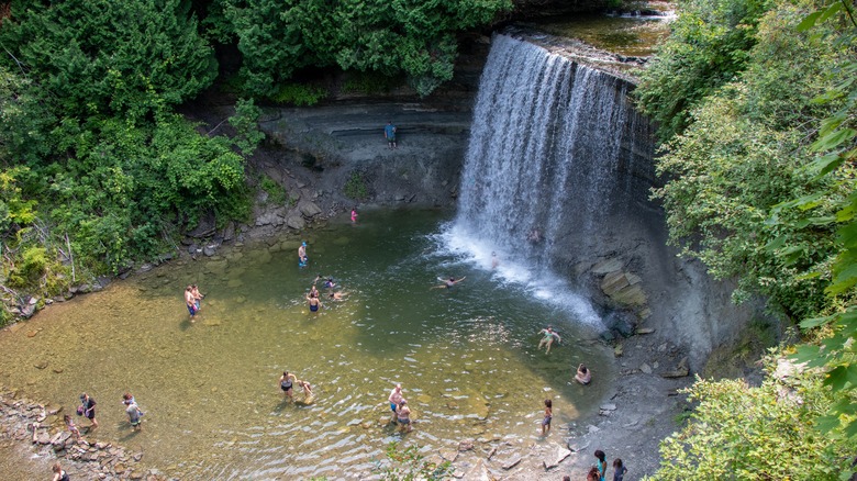 Bridal Veil Falls on Monitoulin