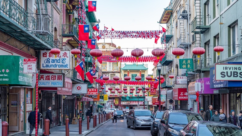 San Francisco Chinatown street stores